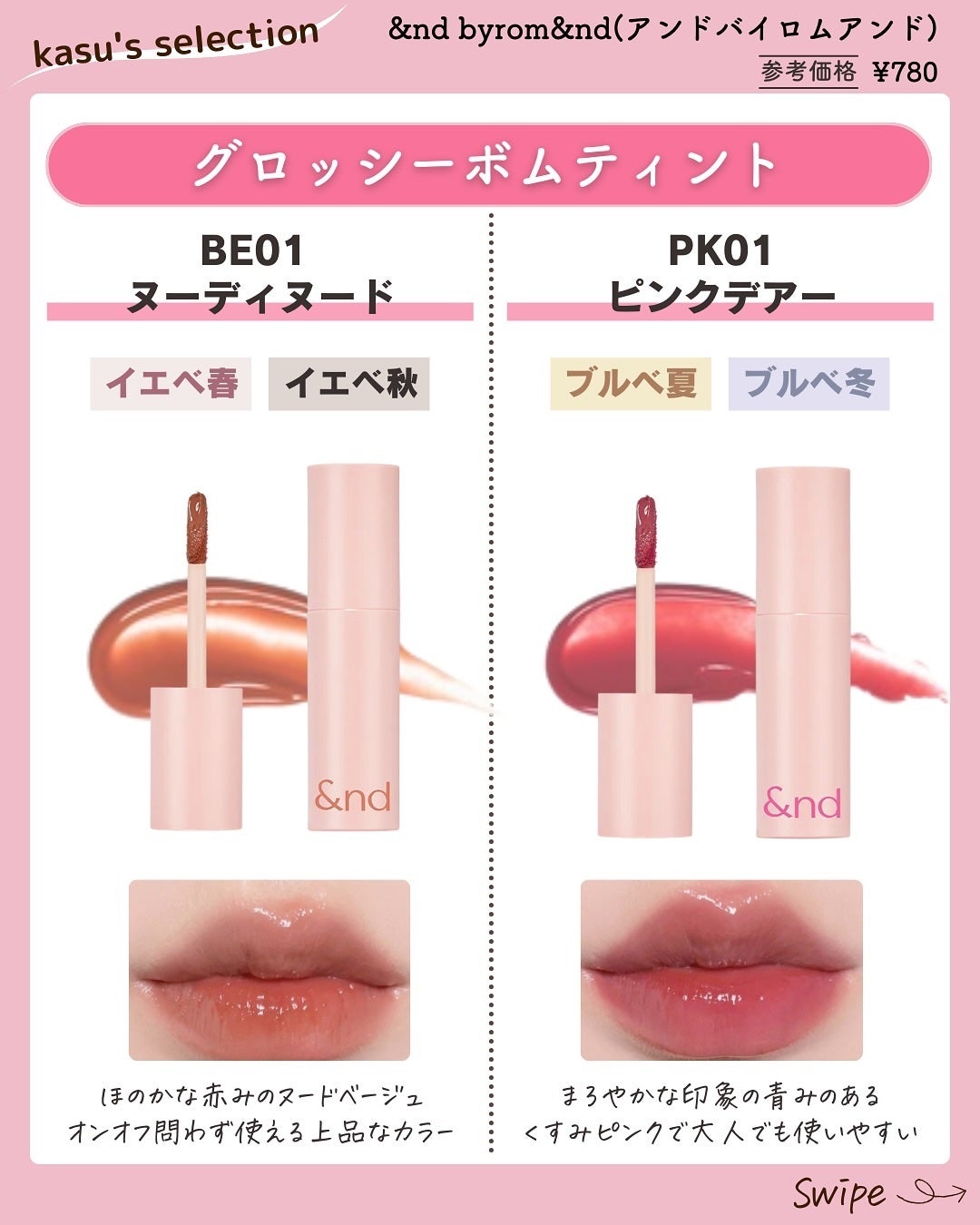 kasu__cosme on LIPS 「【rom&nd×LAWSON新作ホリデーリップ】*…*…*…*..」(4枚目)