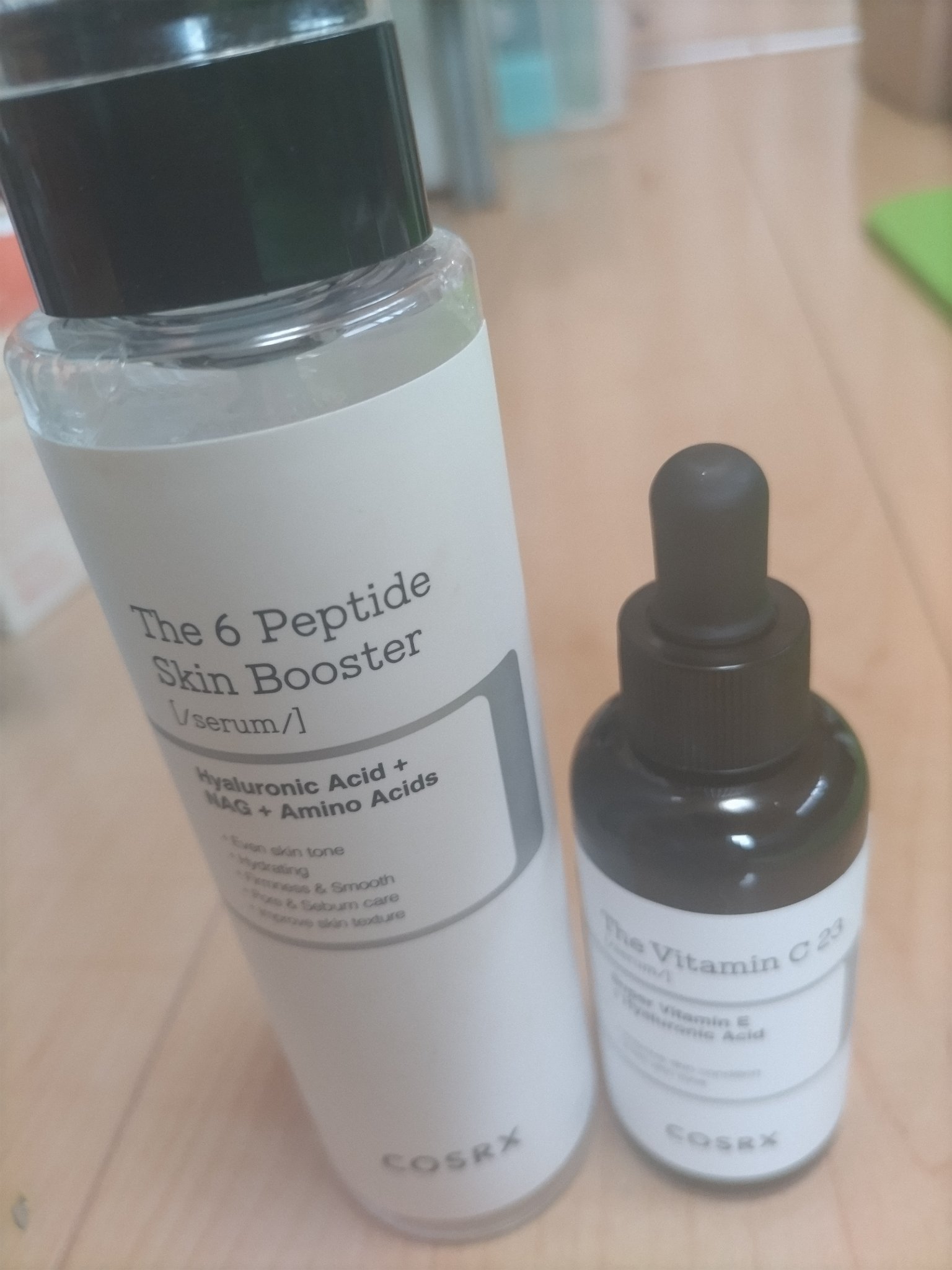 【使った商品】
RXザ・ビタミンC23セラム
RXザ・6ペプチドスキンブースターセラム

【商品の特徴】

RXザ・ビタミンC23セラム
高強度純粋ビタミンC23%配合でブースティングUP。・高濃縮・保湿ケアで肌をやわらげる効