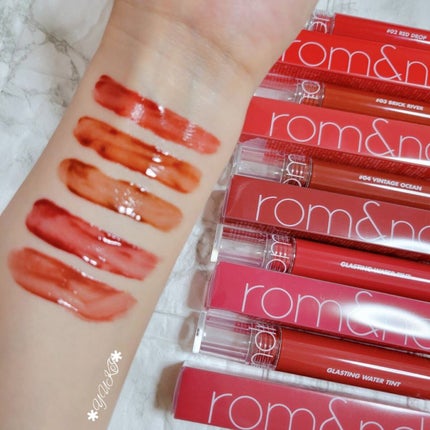 グラスティングウォーターティント/rom&nd/リップティントを使ったクチコミ(8枚目)