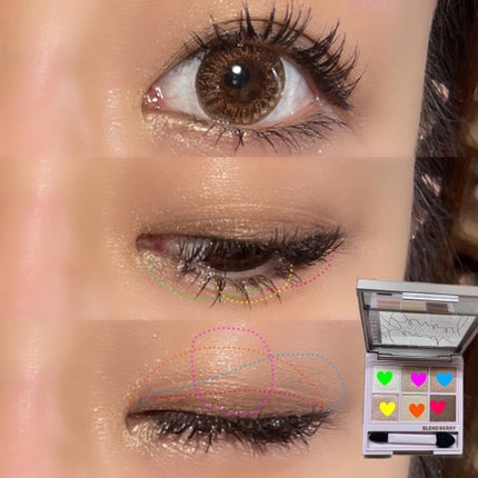 オーラクリエイション #myfavbrown 008 ホワイトカラント&ベージュブラウン/BLEND BERRY/アイシャドウパレットを使ったクチコミ(3枚目)