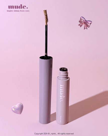 インスパイアスキニーブロウカラ/mude/眉マスカラを使ったクチコミ(1枚目)