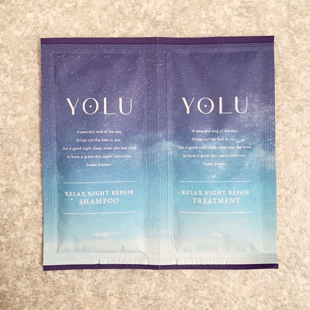 リラックスナイトリペア シャンプー/トリートメント/YOLU/市販シャンプーを使ったクチコミ(1枚目)
