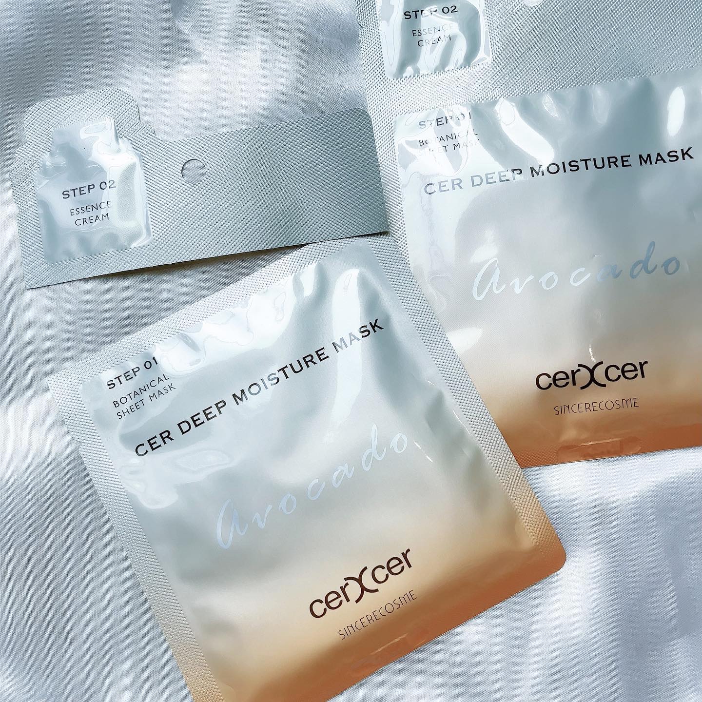 ディープモイスチャー マスク　(ケアクリーム付き) 5枚入（箱あり）/cerXcer/シートマスク・パックを使ったクチコミ（2枚目）