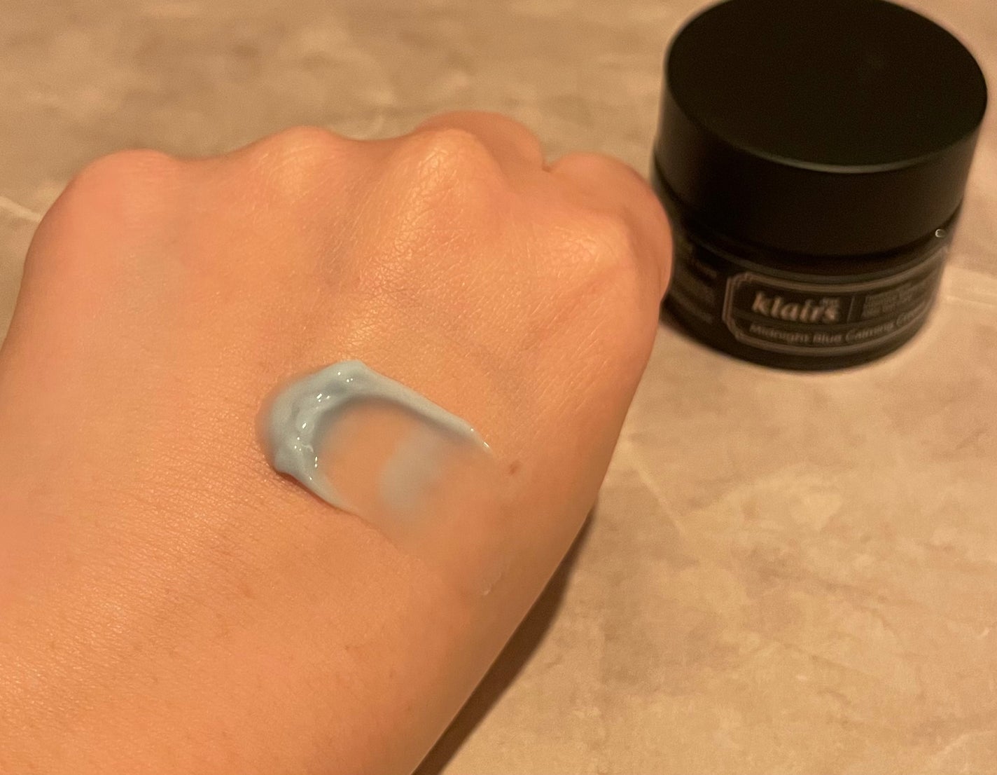 ミッドナイトブルーカーミングクリーム/Klairs/フェイスクリームを使ったクチコミ(2枚目)