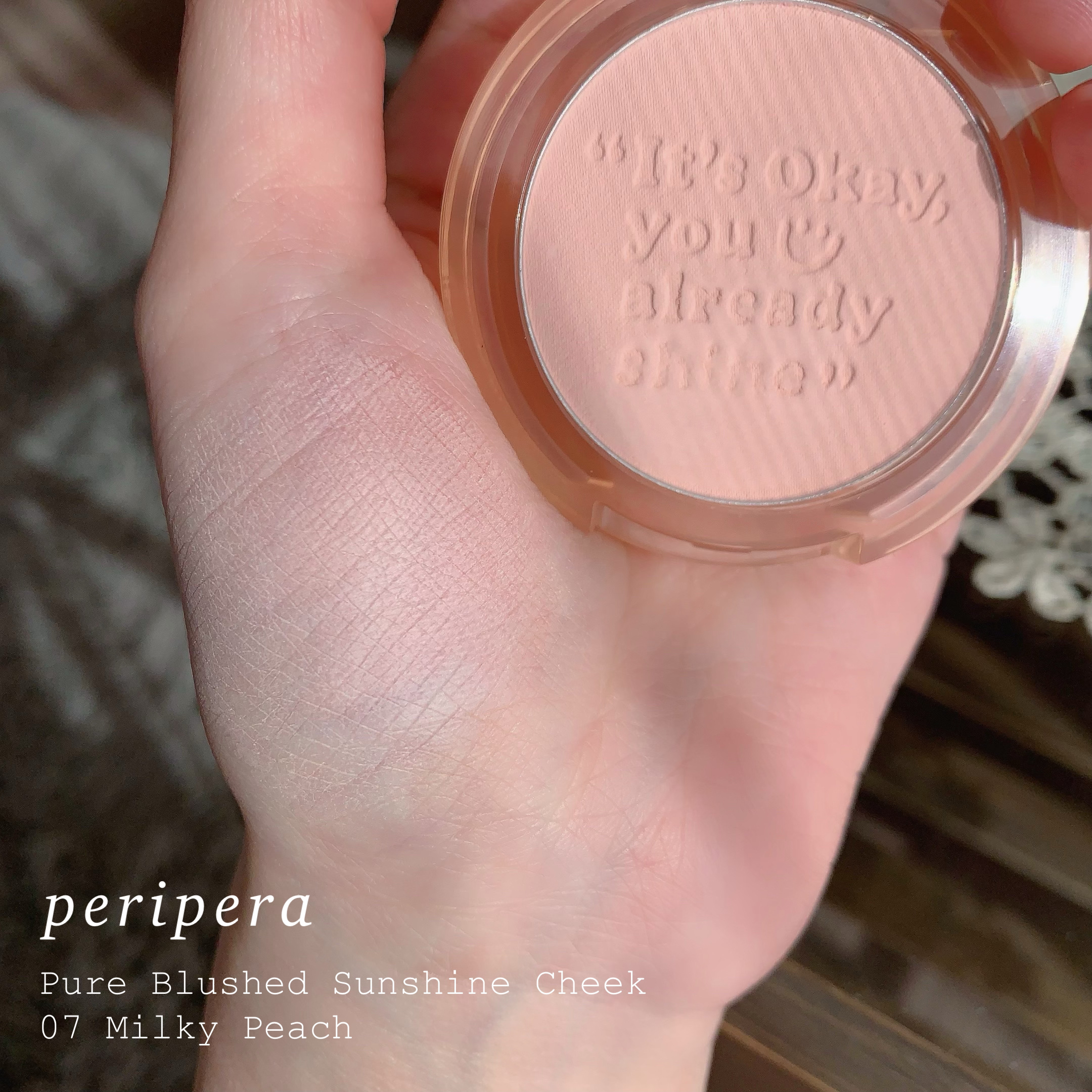 ピュア ブラッシュド サンシャイン チーク 07 MILKY PEACH(ヨーグルトもぐもぐ)/PERIPERA/パウダーチークを使ったクチコミ（1枚目）