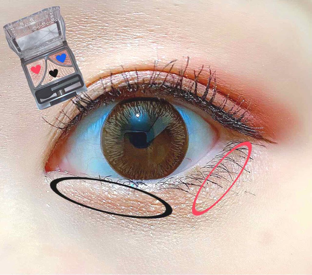 ジューシーピュアアイズ/キャンメイク/アイシャドウパレットを使ったクチコミ（3枚目）