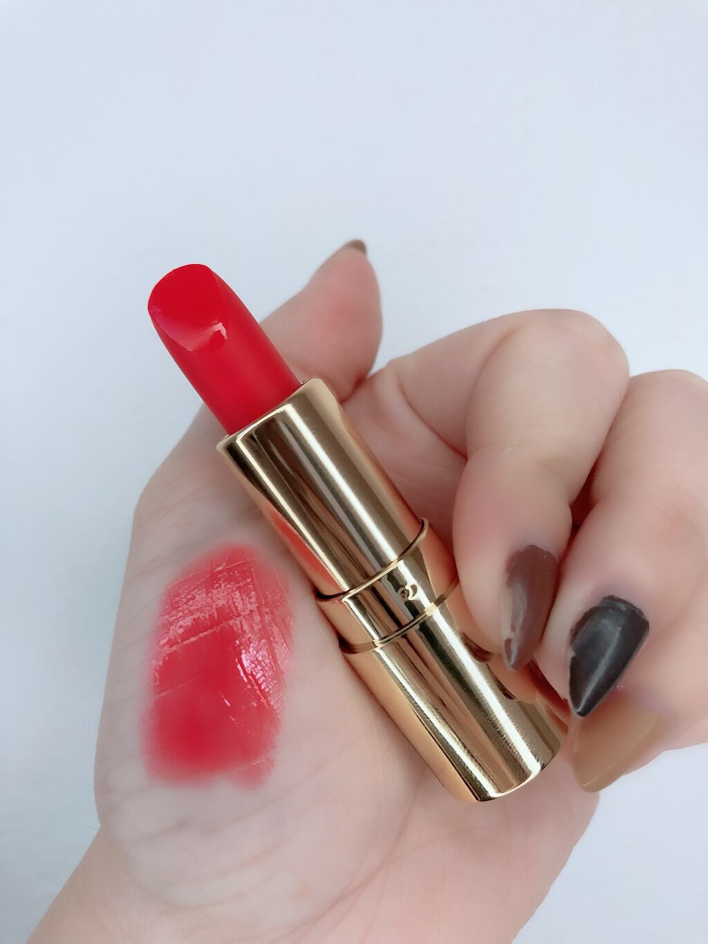 ルージュ ヴォリュプテ シャイン/YVES SAINT LAURENT BEAUTE/口紅を使ったクチコミ(2枚目)