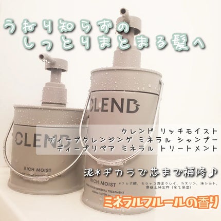 リッチモイスト ディープクレンジング ミネラル シャンプー/ディープリペア ミネラル トリートメント/CLEND/市販シャンプーを使ったクチコミ(1枚目)