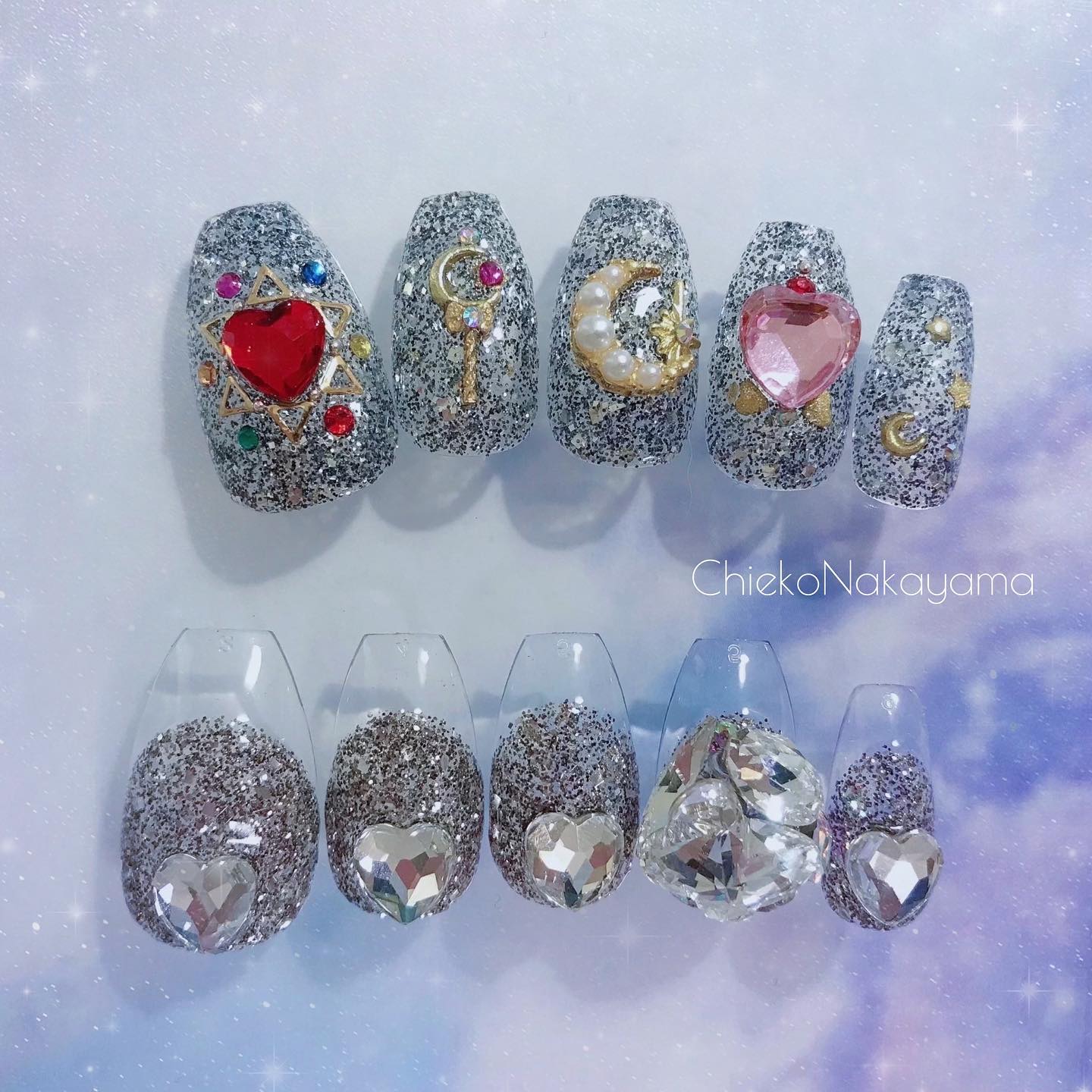 #ネイル,#グリッターネイル,#ラメネイルのネイルデザイン