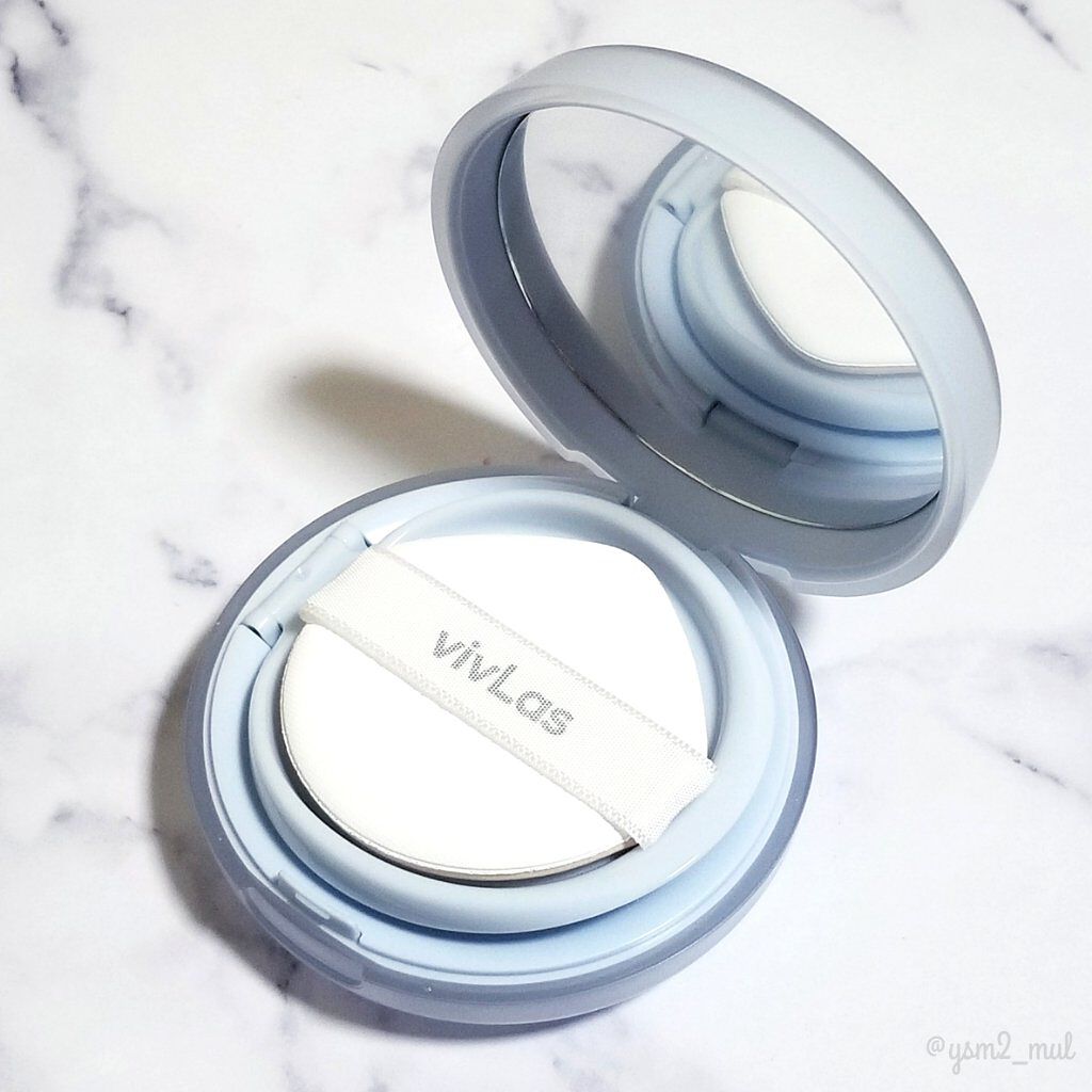 ダブルラスティングウォーターグローフィットクッション/vivLas/クッションファンデーションを使ったクチコミ(6枚目)