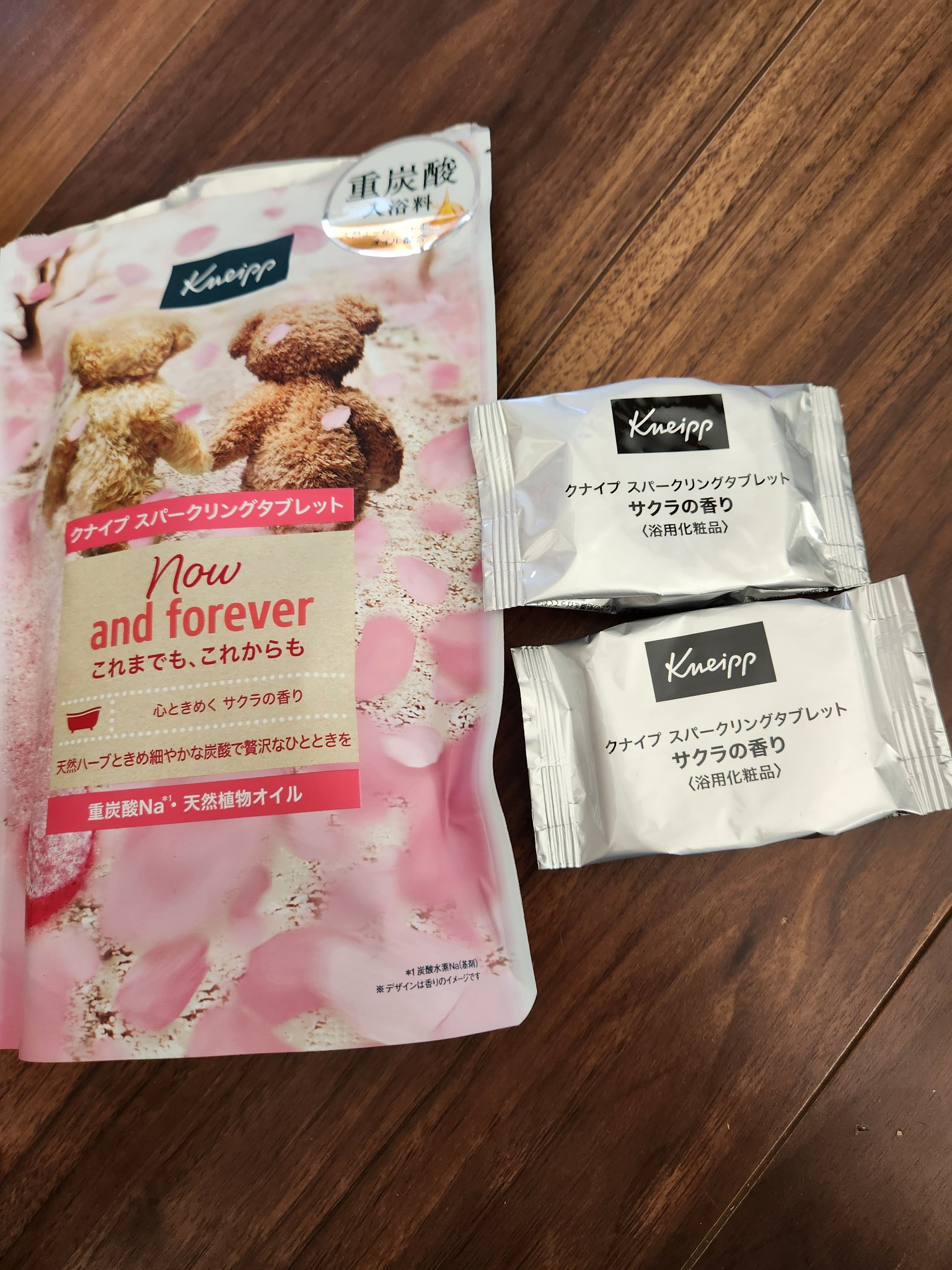 クナイプ スパークリングタブレット サクラの香り 50g×6錠/クナイプ/炭酸系入浴剤を使ったクチコミ（2枚目）