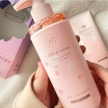 夜桜限定セット 甘く華やぐ夜桜の香り シャンプー 260ml /Off&Relax/シャンプー・コンディショナーを使ったクチコミ（2枚目）