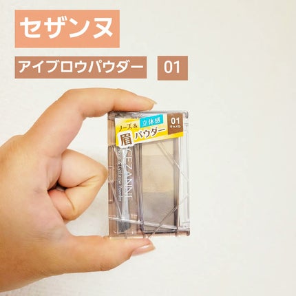 ノーズ&アイブロウパウダー 01 キャメル/CEZANNE/パウダーアイブロウを使ったクチコミ(1枚目)