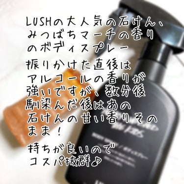 ラッシュ みつばちマーチ ボディスプレーのクチコミ「　はちみつ🍯好きさんにおすすめ！
　LUSHのみつばちマーチと同じ香りのボディスプレー！🐝💕
.....」（2枚目）