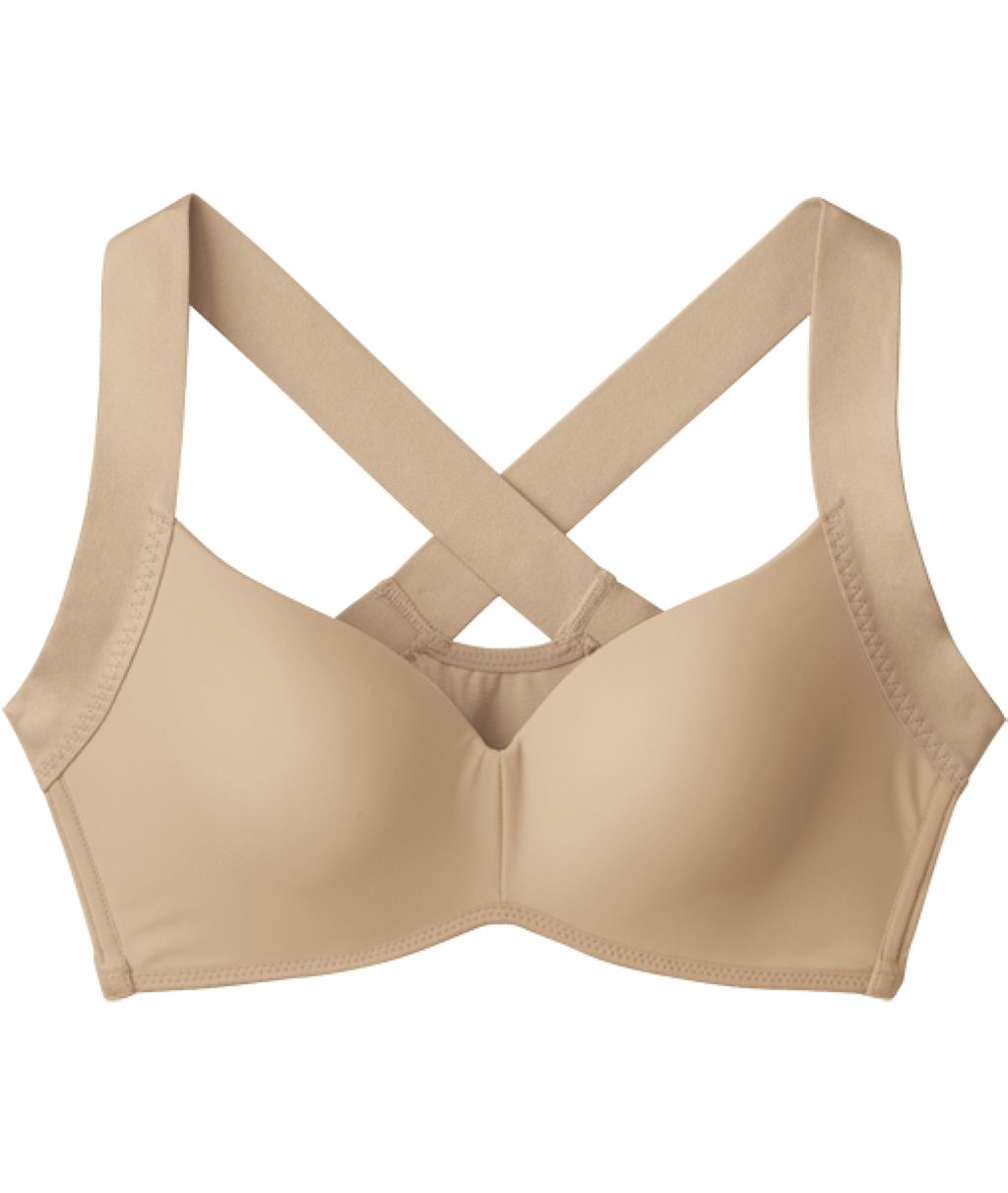 肩甲骨ノンワイヤーエイトブラ モカ