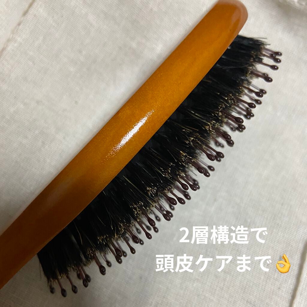 つやつや天然毛のミックスブラシ/マペペ/ヘアブラシを使ったクチコミ(2枚目)