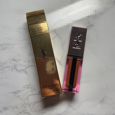 ルージュ ピュールクチュール ヴェルニ ウォーターグロウ No.215 アンディスクローズド キャメル/YVES SAINT LAURENT BEAUTE/口紅の画像