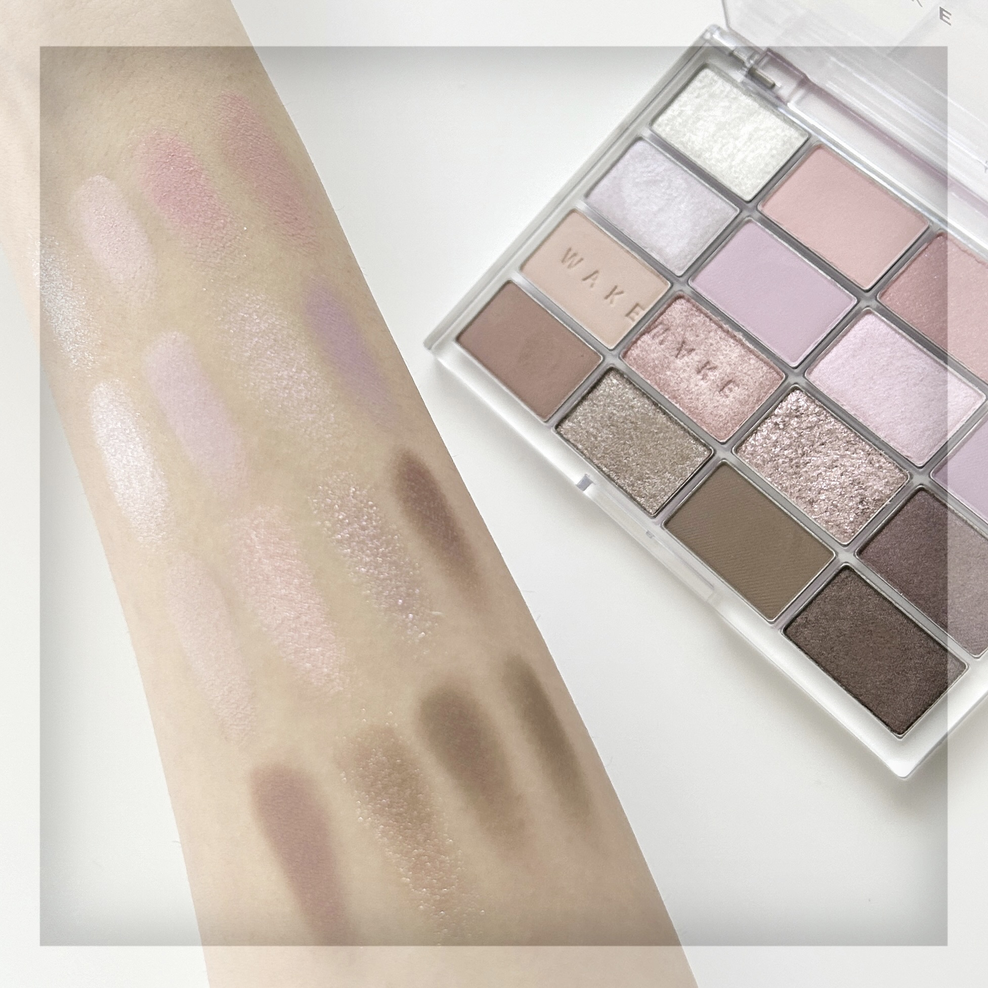 ソフトブラーリングアイパレット/wakemake/アイシャドウパレットを使ったクチコミ（3枚目）