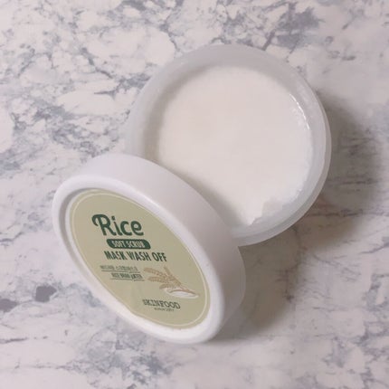 ライスマスク ウォッシュオフ/SKINFOOD/洗い流すパック・マスクを使ったクチコミ(2枚目)