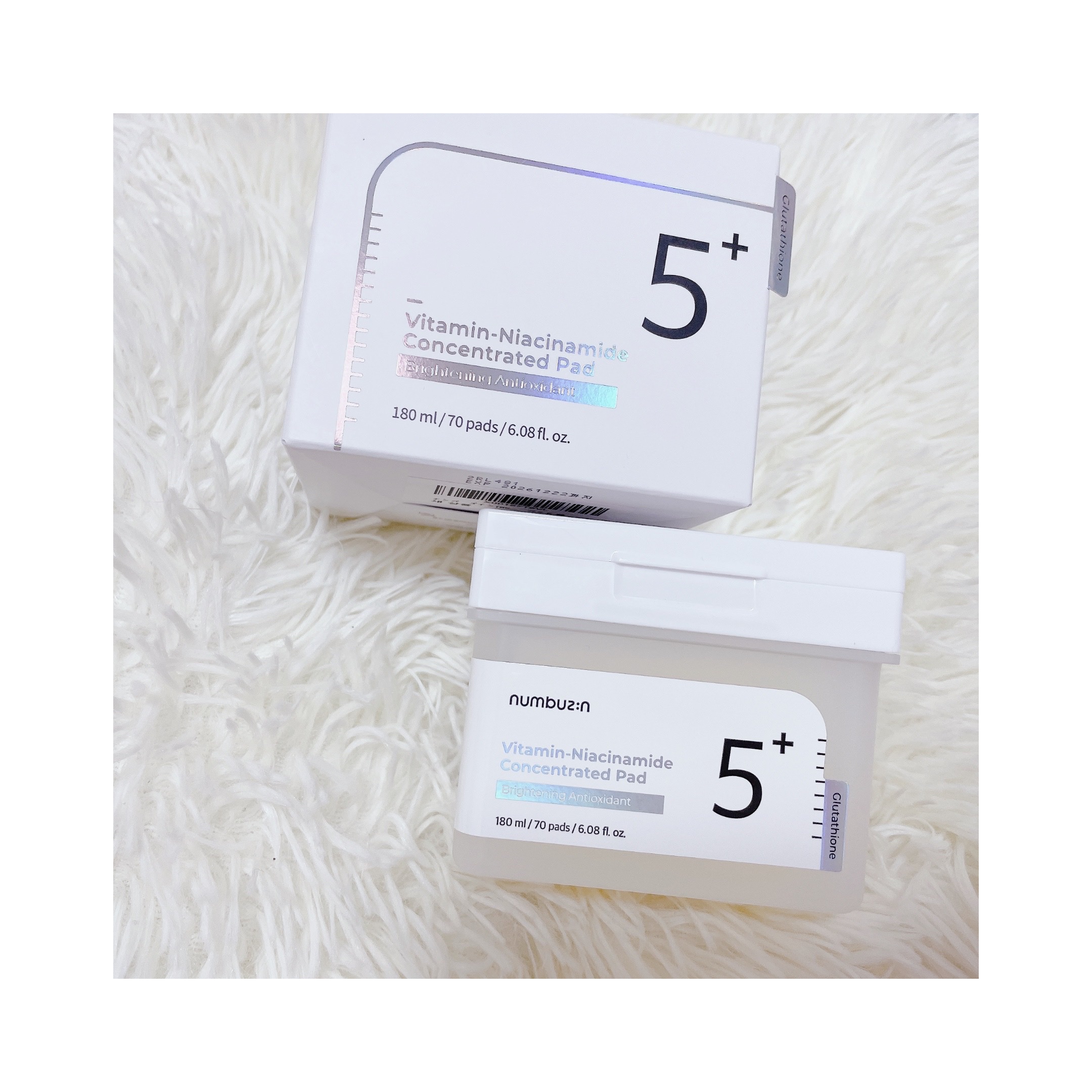 5番 白玉グルタチオンＣフィルムパッド/numbuzin/トナーパッドを使ったクチコミ（1枚目）