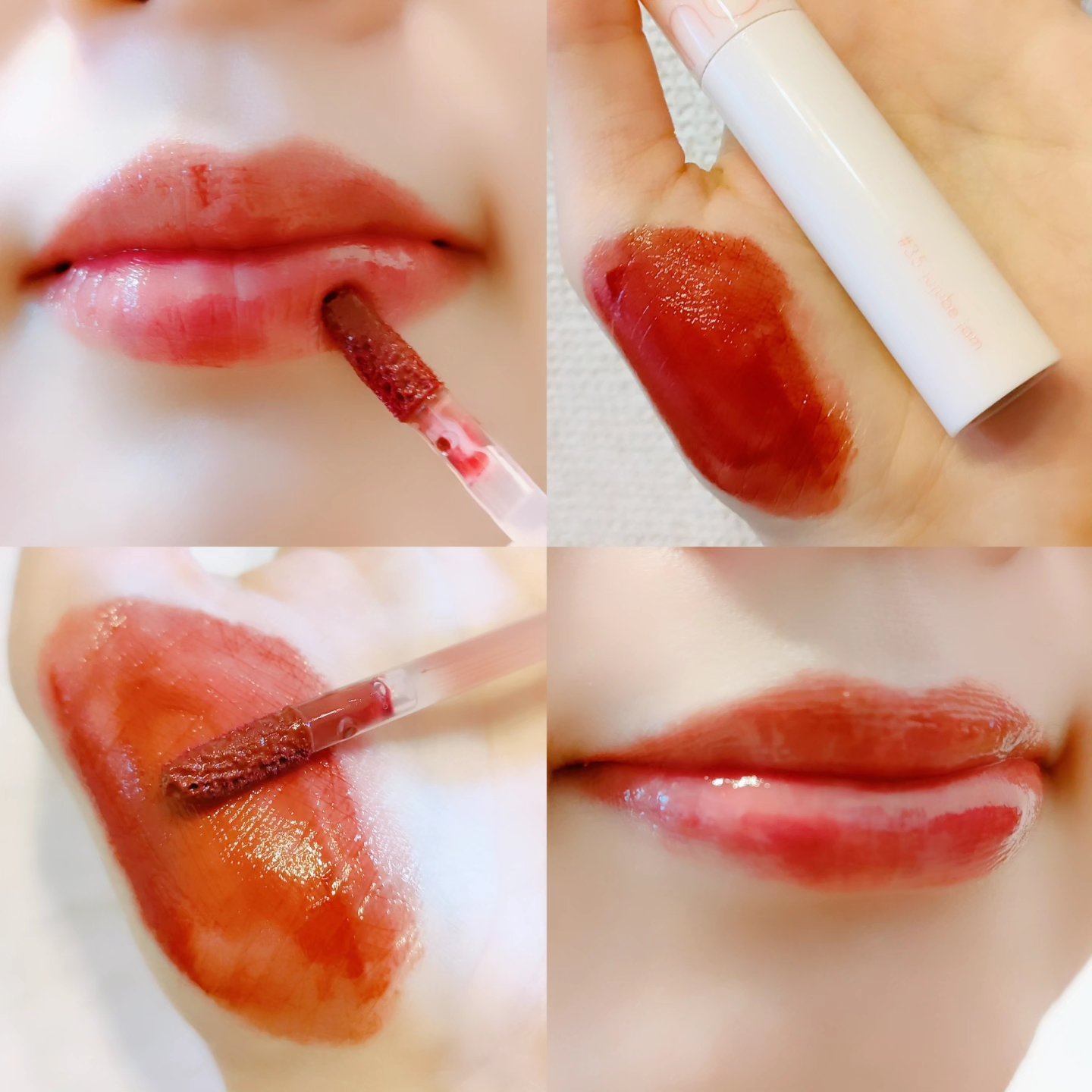 ジューシーラスティングティント/rom&nd/リップティントを使ったクチコミ（2枚目）