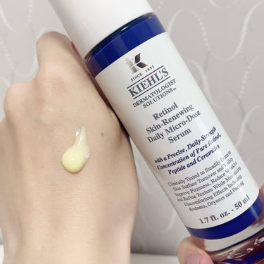 Kiehl's DS RTN リニューイング セラムのクチコミ「キールズ
レチノール美容液✨

レチノール中級者なので初回から2プッシュ❣️安定して肌がなめら.....」（2枚目）