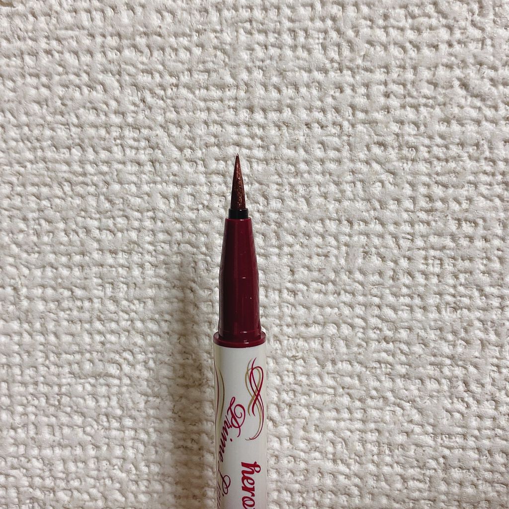 プライムリキッドアイライナー リッチジュエル 02 シャインバーガンディ/ヒロインメイク/リキッドアイライナーを使ったクチコミ（2枚目）