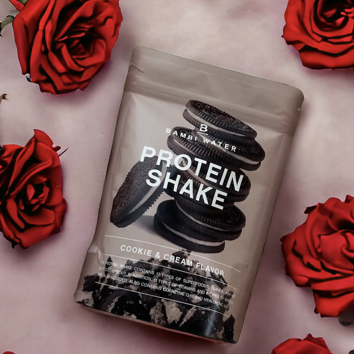 プロテインシェイク クッキー&クリーム/BAMBI WATER/ソイプロテインを使ったクチコミ（1枚目）