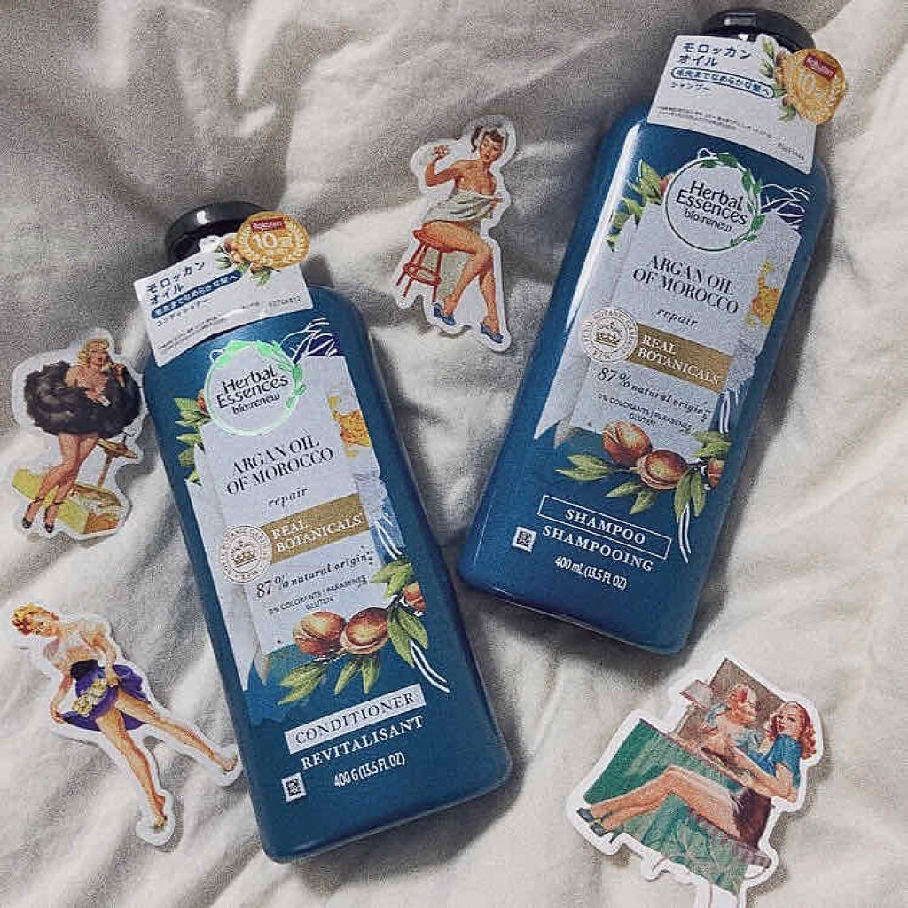 ビオリニュー モロッカンオイル シャンプー／コンディショナー/ハーバルエッセンス/市販シャンプーを使ったクチコミ（1枚目）