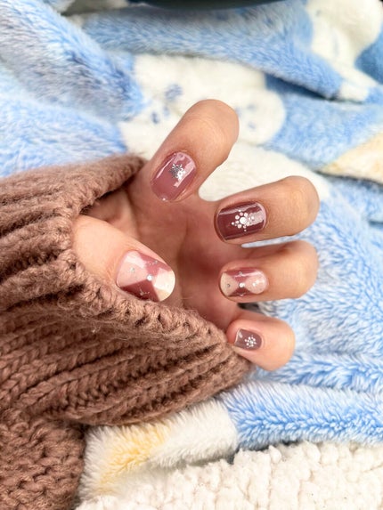 貼るジェルネイル/セリア/ネイルシールを使ったクチコミ(2枚目)