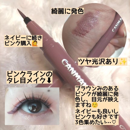 トキメキトゥインクルアイライナー/キャンメイク/リキッドアイライナーを使ったクチコミ(3枚目)