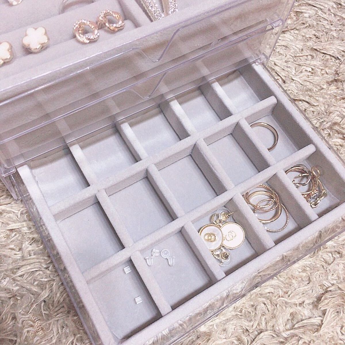 アクセサリートレイ(マス)/DAISO/その他を使ったクチコミ（2枚目）