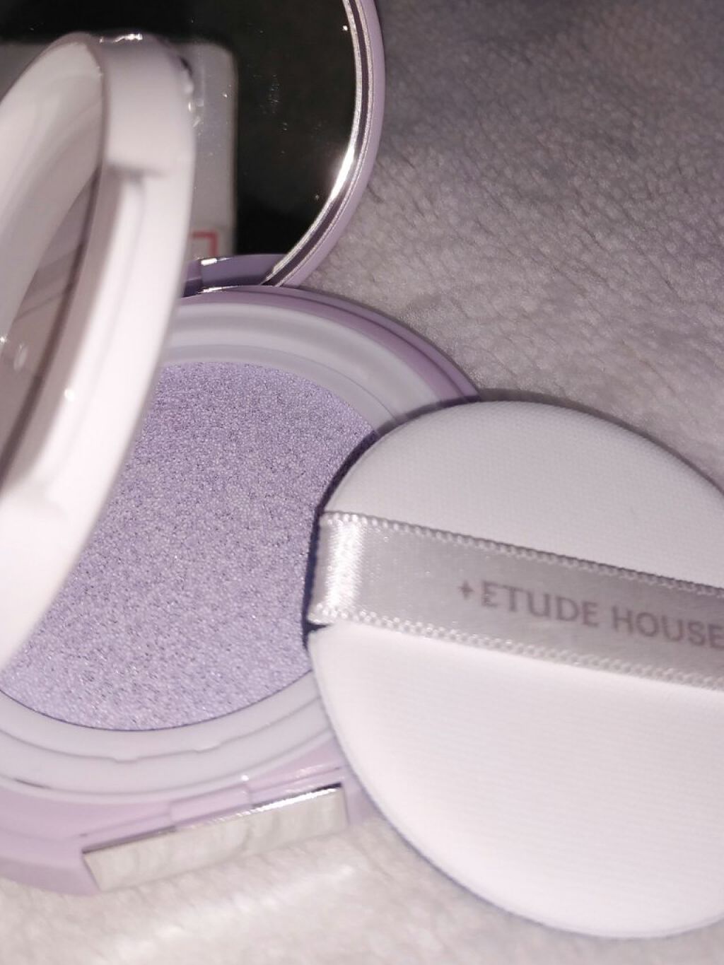 エニークッション カラーコレクター Lavender/ETUDE/化粧下地を使ったクチコミ（2枚目）