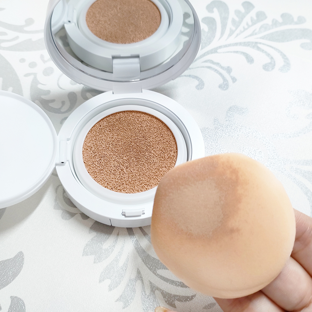 セラムフィット フルカバー グロークッション 23 サンド/ByUR/クッションファンデーションを使ったクチコミ（2枚目）