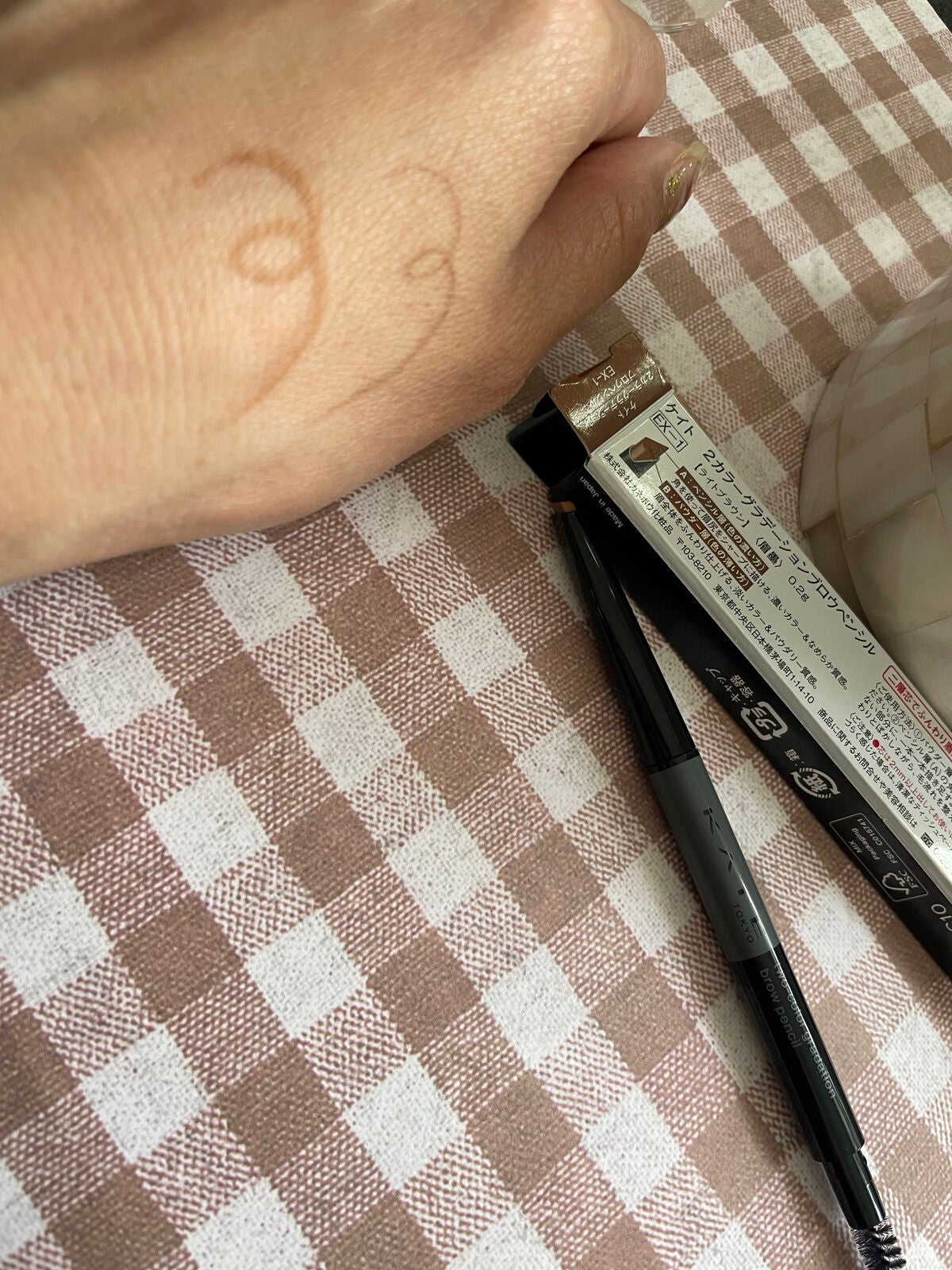 2カラーグラデーションブロウペンシル/KATE/アイブロウペンシルを使ったクチコミ(3枚目)