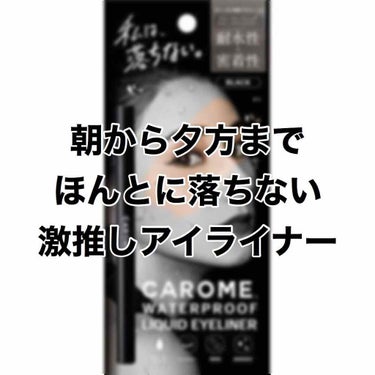 今日は最近愛用しているアイライナーを紹介したいと思います🙌🙌

少し前まではラブライナーを使ってたんですが
ラブライナーのブラック手持ちが無くなって…
入った薬局にあったのがCAROME.のライナーでし