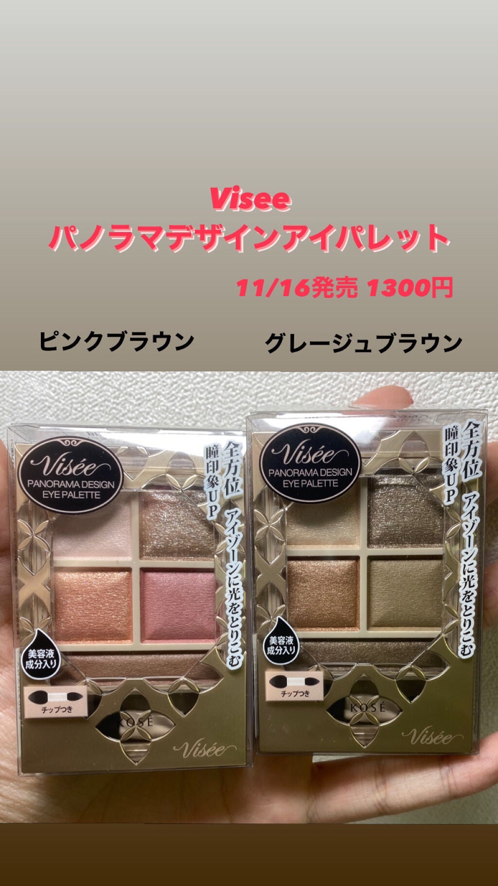 パノラマデザイン アイパレット/Visée/アイシャドウパレットを使ったクチコミ(1枚目)