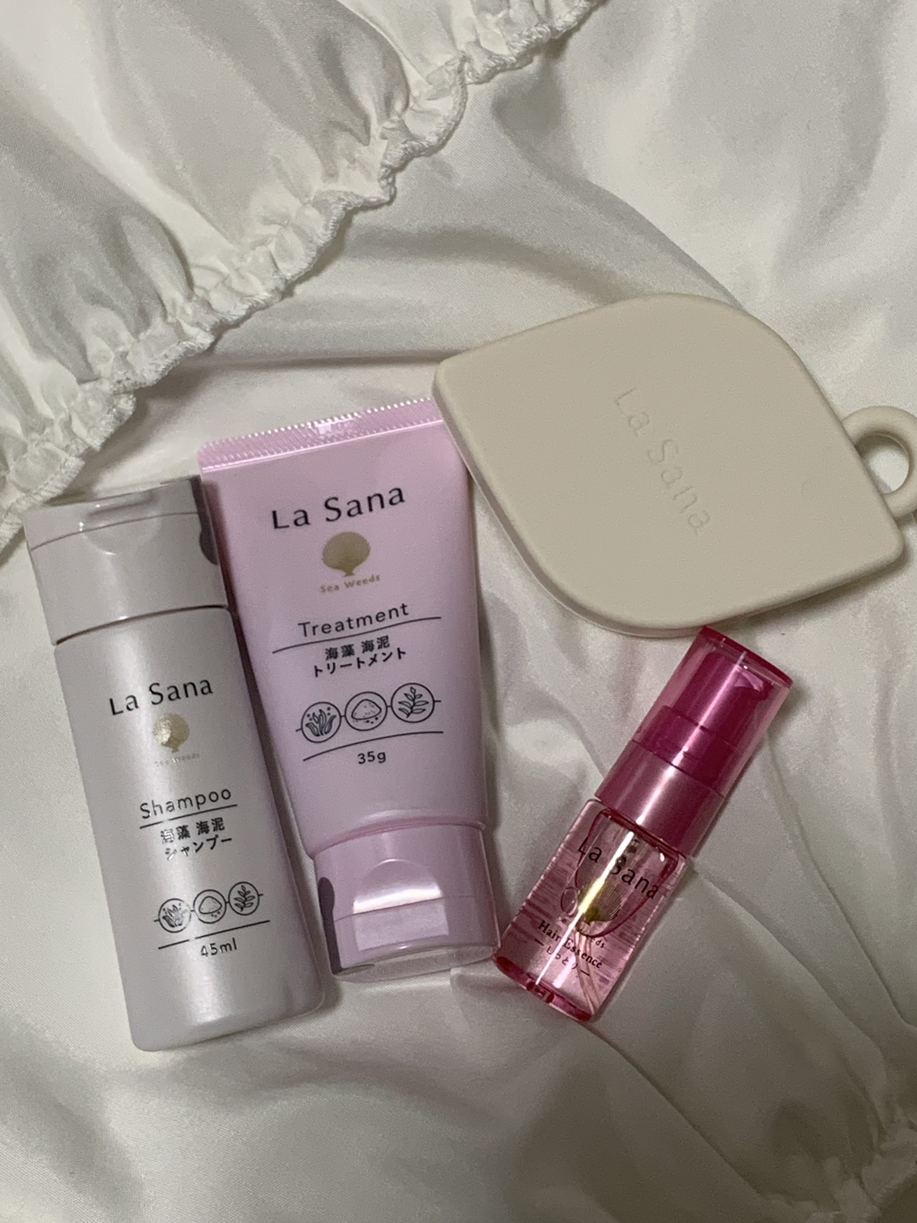 海藻 ヘア エッセンス しっとり/ラサーナ/ヘアオイルを使ったクチコミ（3枚目）