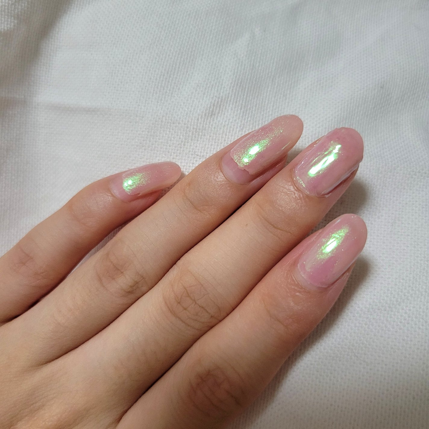 フェアリーダストパウダーオーロラピーコック/キャンドゥ/ネイルシールを使ったクチコミ(5枚目)