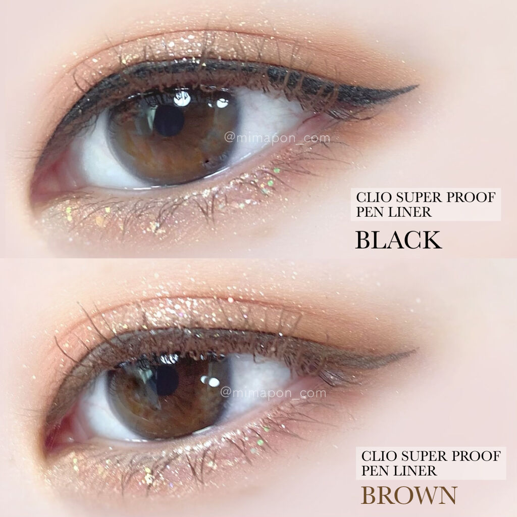 スーパープルーフ ペン ライナー 01 BLACK/CLIO/リキッドアイライナーを使ったクチコミ（2枚目）