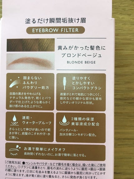 アイブロウフィルター/ドーリーウインク/眉マスカラを使ったクチコミ(2枚目)
