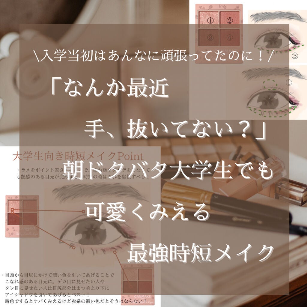 シルキースフレアイズ(マットタイプ)/キャンメイク/アイシャドウパレットを使ったクチコミ(1枚目)