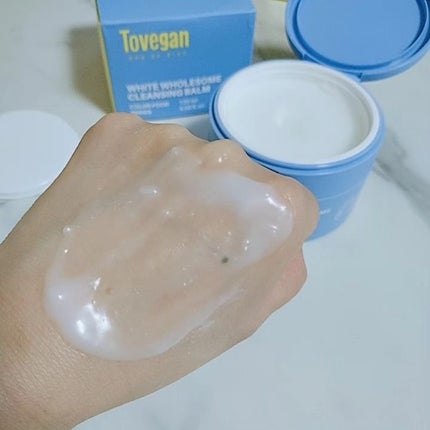 カラーフードシリーズホワイトホールサムクレンジングバーム/Tovegan/クレンジングバームを使ったクチコミ(9枚目)