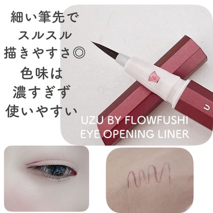 EYE OPENING LINER/UZU BY FLOWFUSHI/リキッドアイライナーを使ったクチコミ(2枚目)