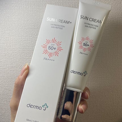 サンクリーム+/ DermaJ/日焼け止めクリームを使ったクチコミ(1枚目)