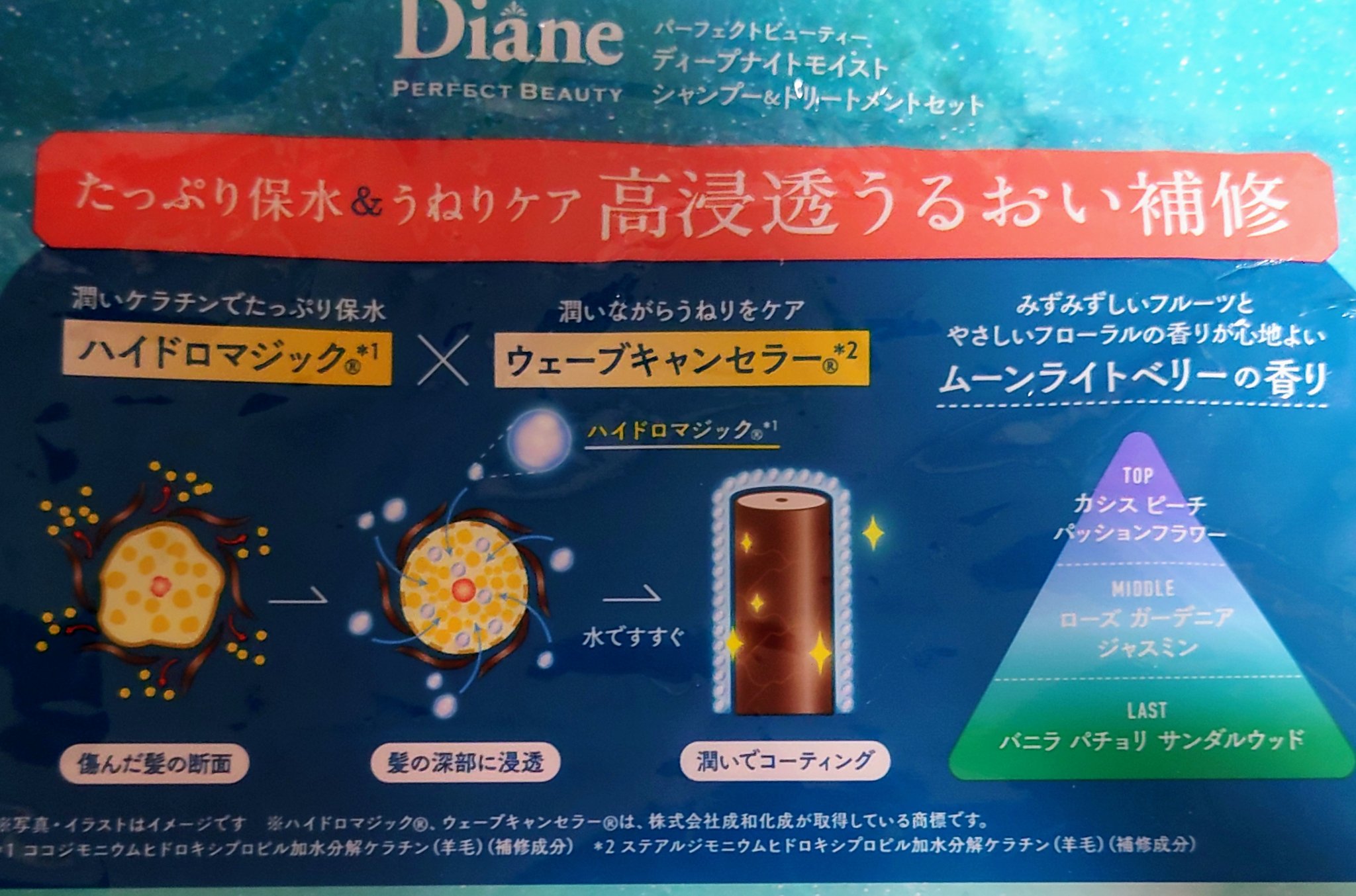 パーフェクトビューティー ディープナイトモイスト シャンプー＆トリートメント/ダイアン/市販シャンプーを使ったクチコミ（3枚目）