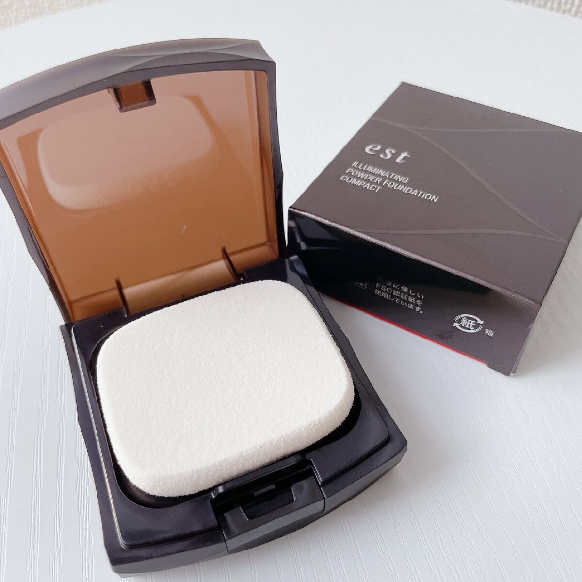 イルミネーティング パウダーファンデーション/est/パウダーファンデーションを使ったクチコミ(3枚目)