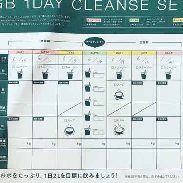 GB 1DAY CLEANSE SET/GREEN BROTHERS/ボディサプリメントを使ったクチコミ（2枚目）