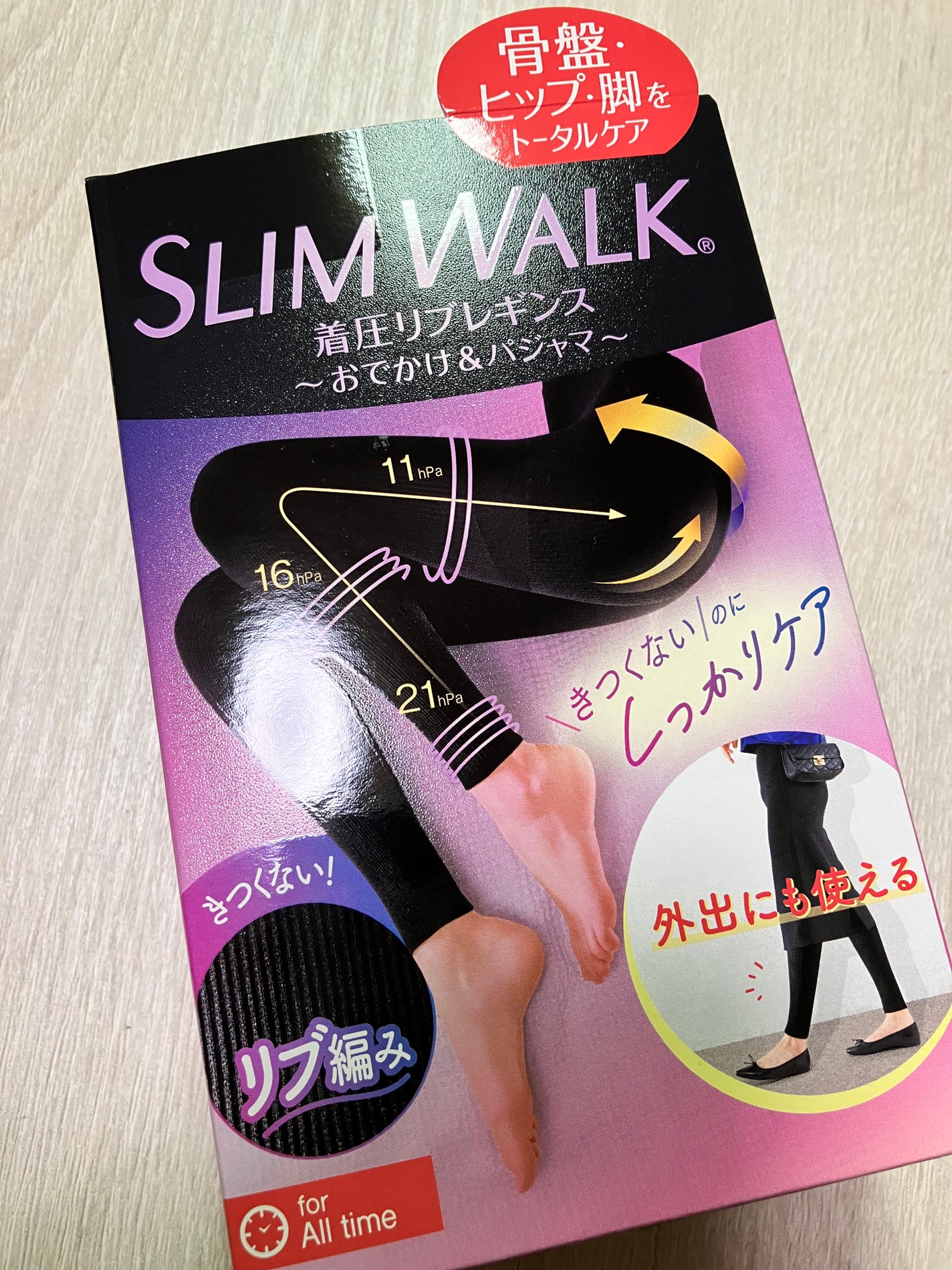 着圧リブレギンス/SLIMWALK/着圧ソックス・レギンスを使ったクチコミ(1枚目)