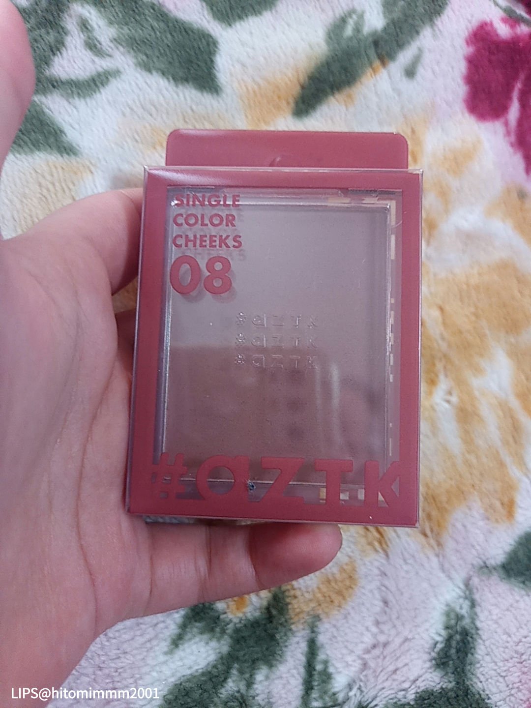 シングルカラーチーク 08 ピンクモーブ/aZTK/パウダーチークを使ったクチコミ（3枚目）